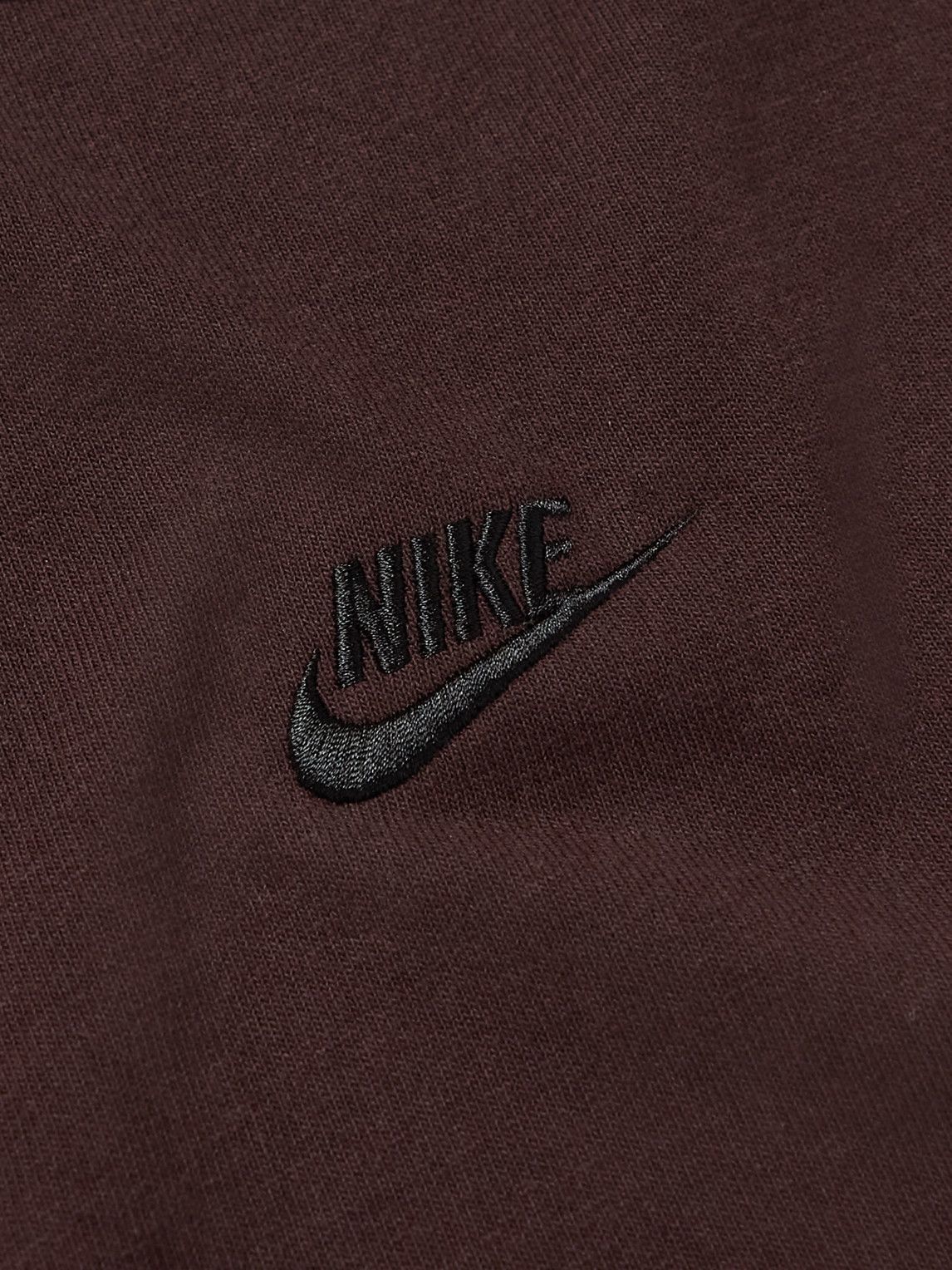 Nike - Sportswear Premium Essential Logo-Embroidered Cotton-Jersey T ...