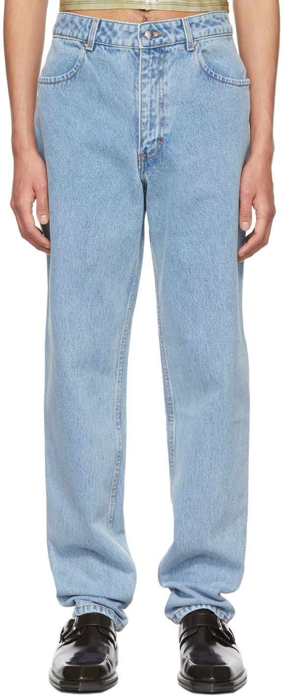 Eckhaus Latta Blue Straight-Leg Jeans Eckhaus Latta