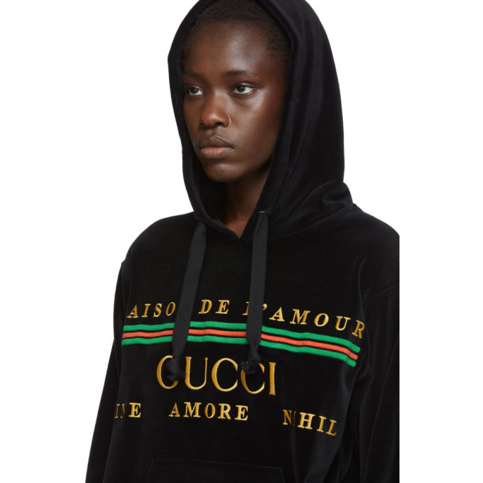 gucci oversize velour hoodie