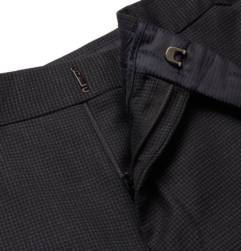 TOM FORD - Navy Shelton Slim-Fit Puppytooth Wool Suit Trousers - Navy TOM  FORD