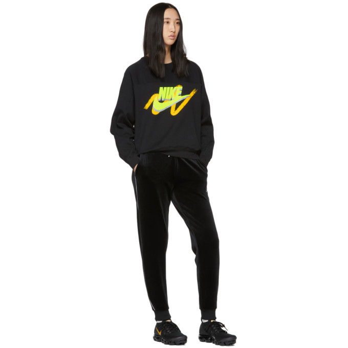 nike black velour lounge pants