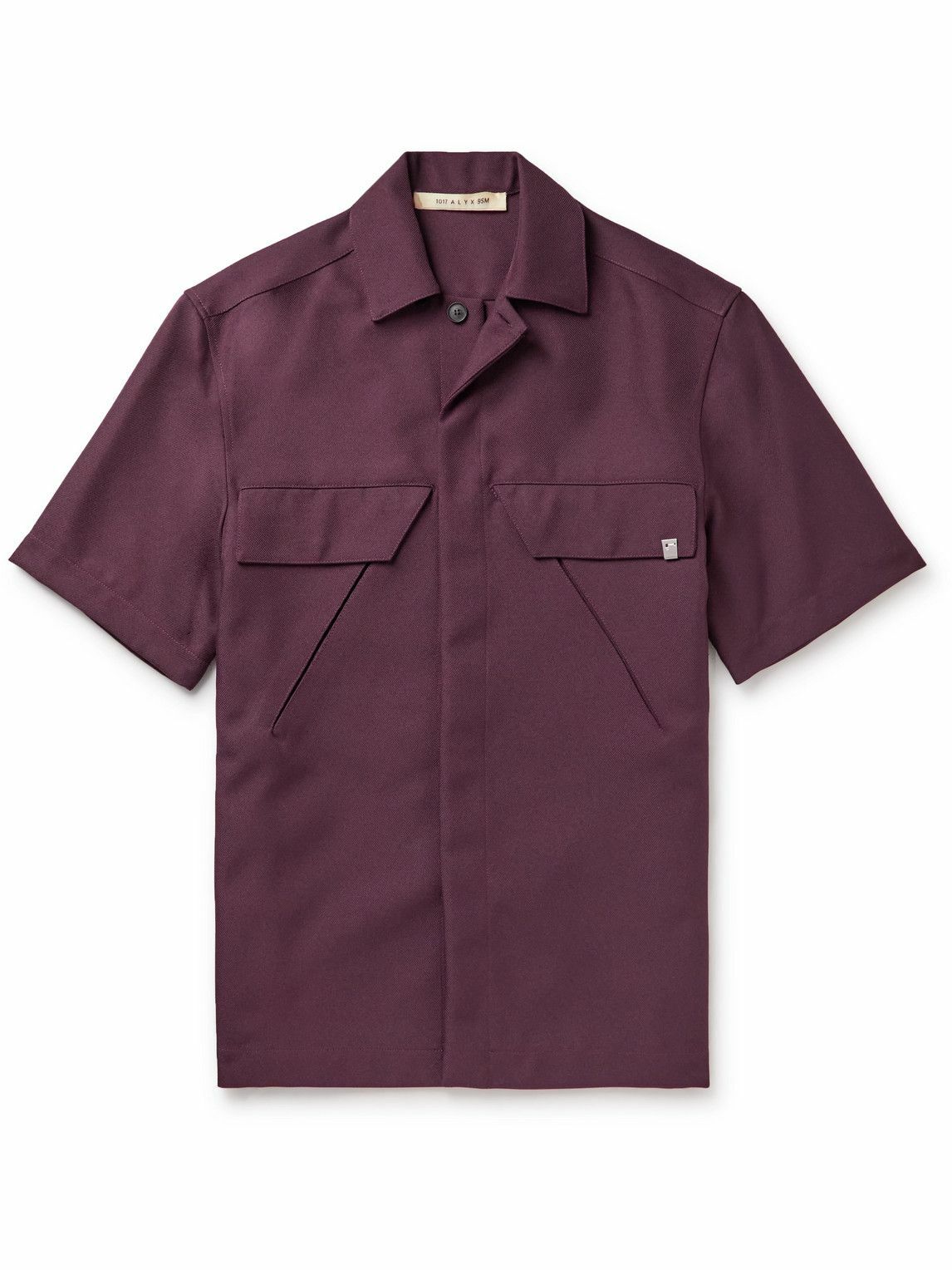 Photo: 1017 ALYX 9SM - Convertible-Collar Appliquéd Twill Shirt - Purple