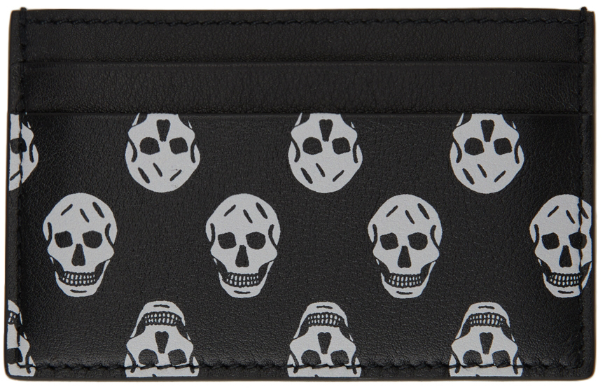 Alexander McQueen Men's Card Holder Skull Grey
