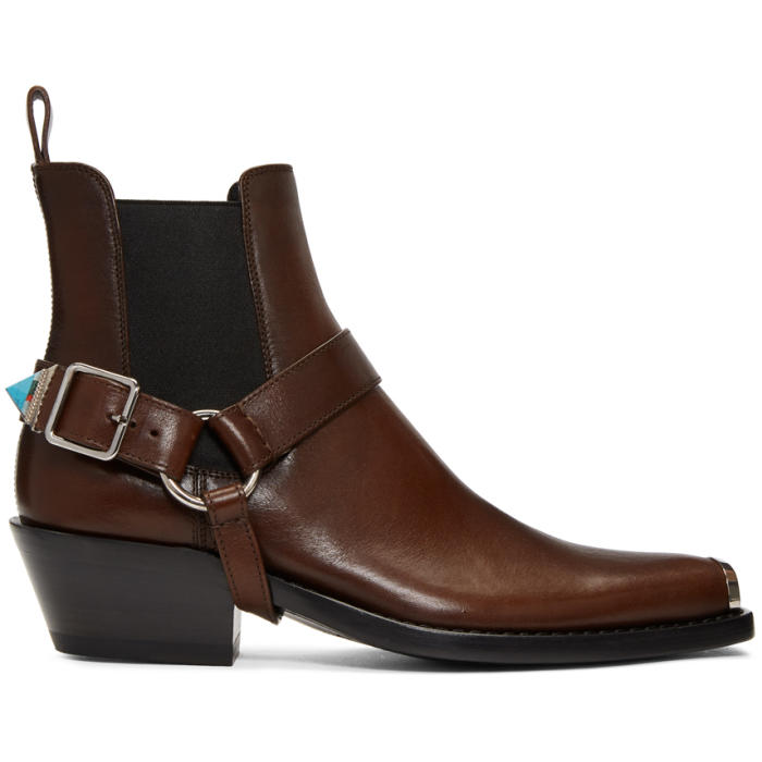 calvin klein brown boots