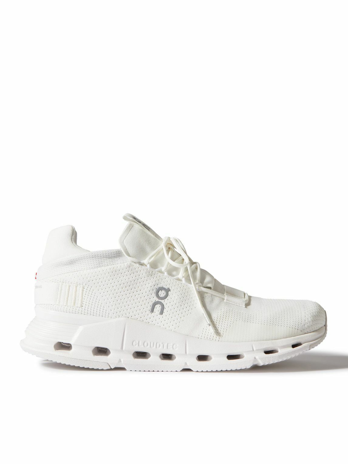 ON Cloudnova RubberTrimmed Mesh Running Sneakers White On