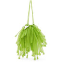 Paula Canovas Del Vas Green Organza Mini Fringe Bag
