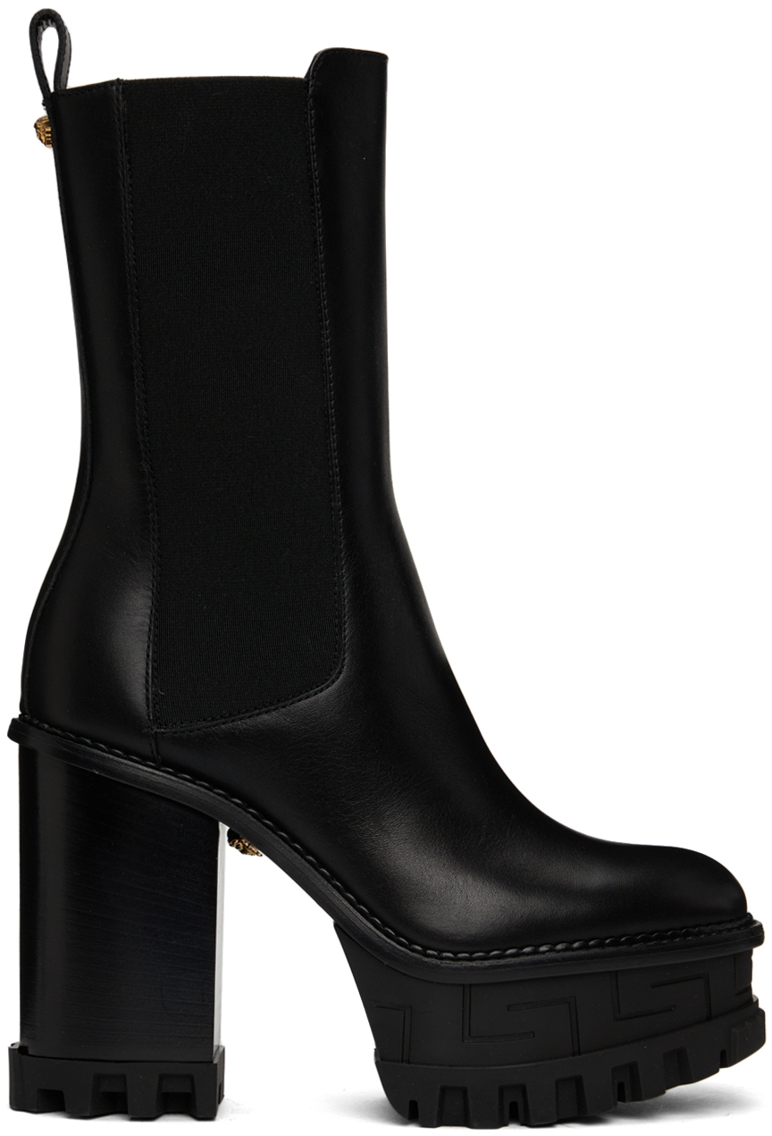 Versace Black Platform Boots Versace