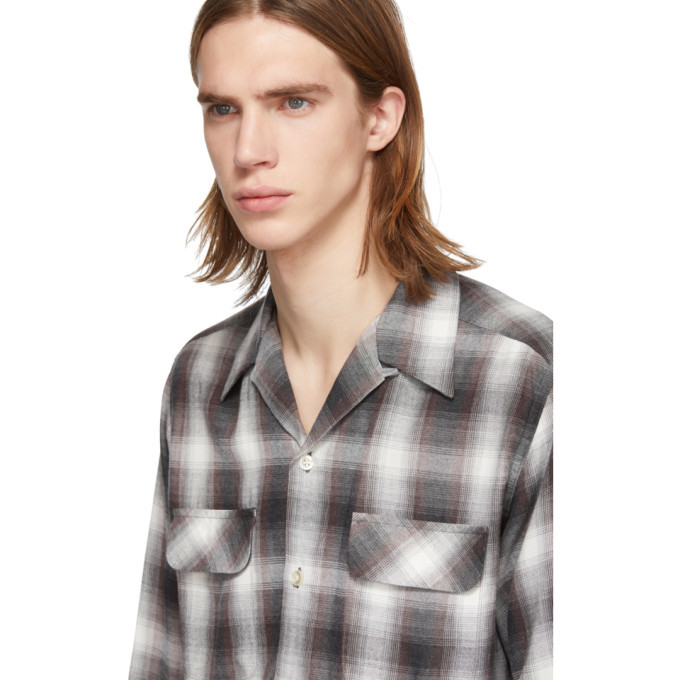 Wacko Maria Brown Check Ombray Open Collar Shirt Wacko Maria