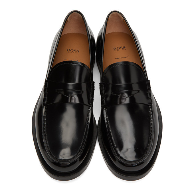 Boss Black Patent Leather Loafers BOSS