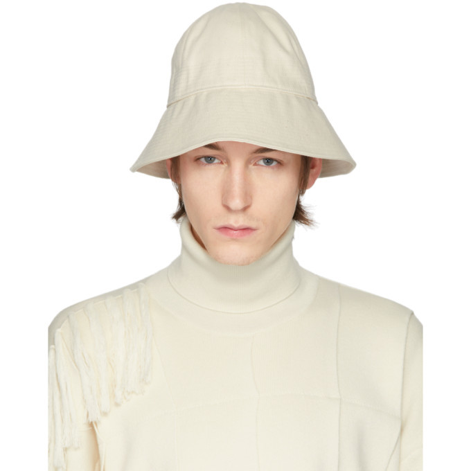 white denim bucket hat