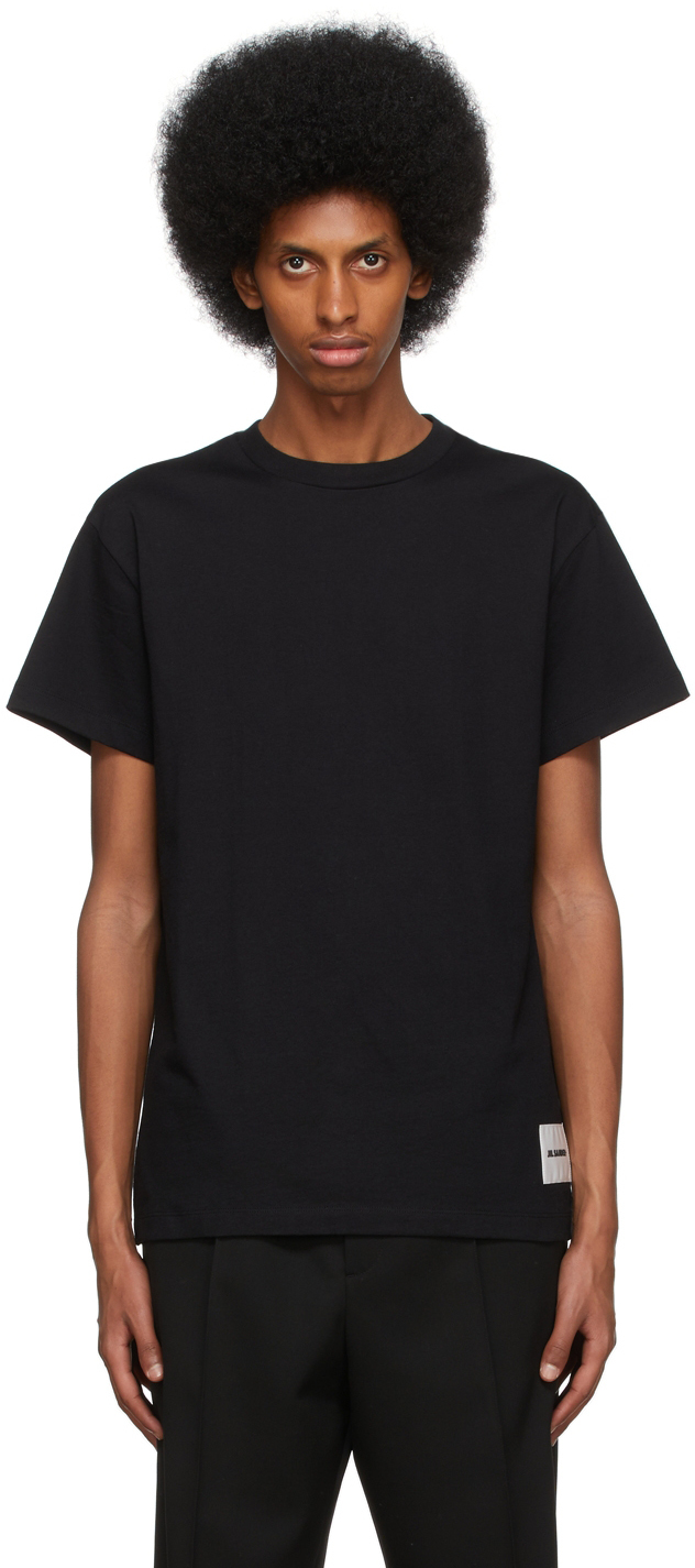 Photo: Jil Sander Three-Pack Black T-Shirt Set