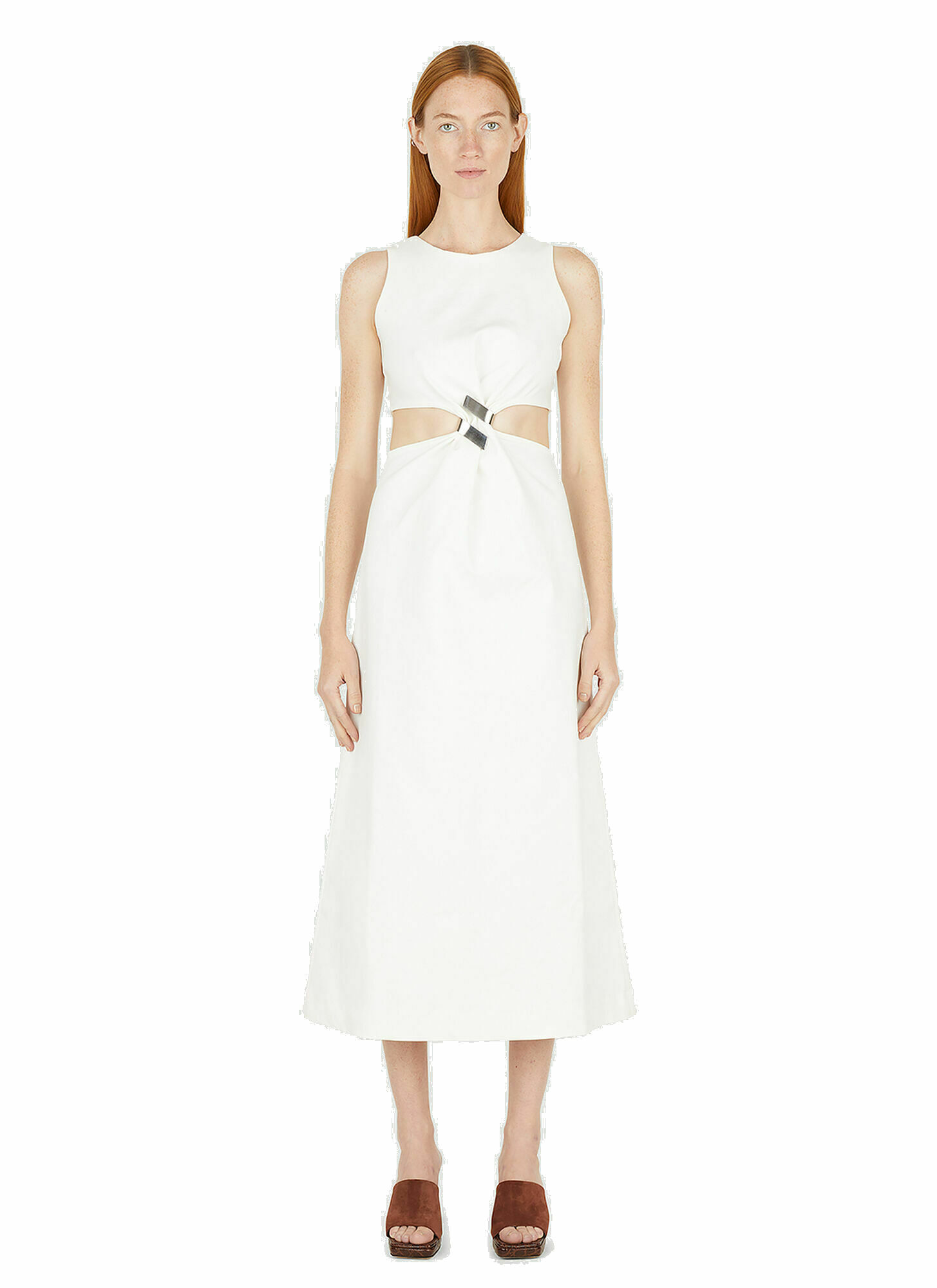 Photo: Helix Mid Length Dress in White