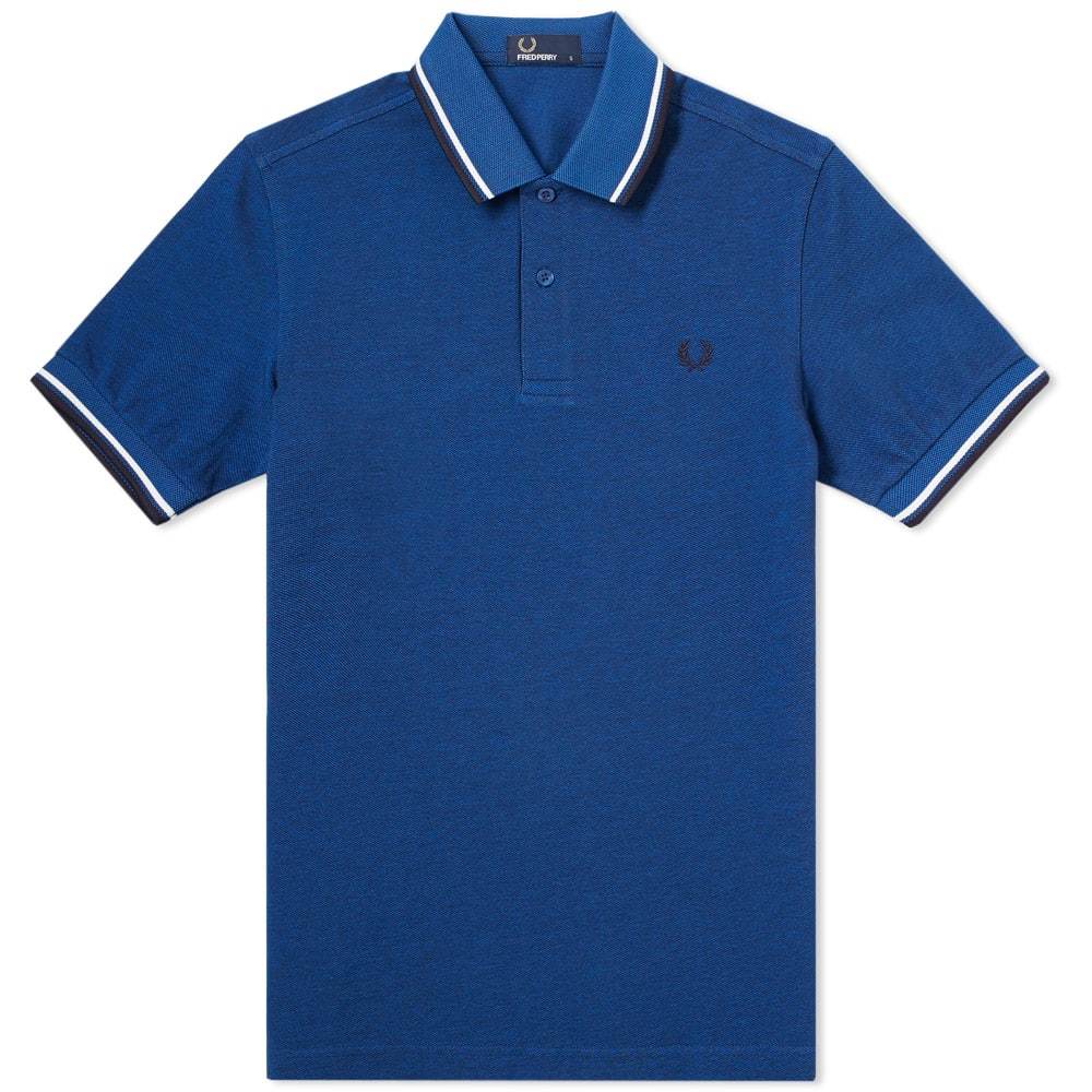 Fred Perry Twin Tipped Polo Blue Fred Perry