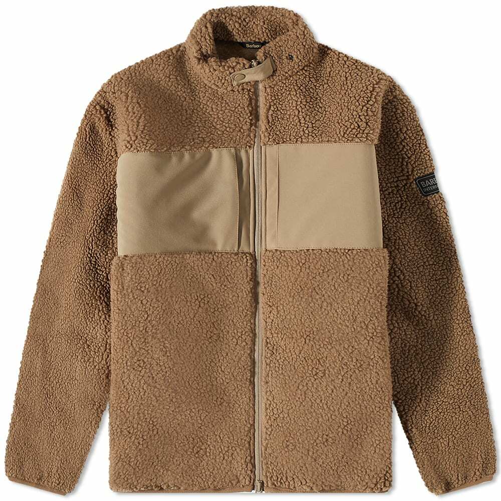 Barbour Men's International Berber Fleece Jacket in Timberwolf Barbour