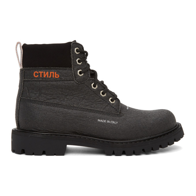 black worker boots