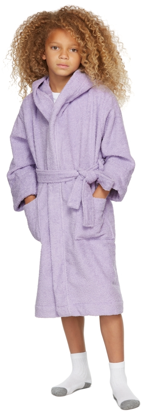 SSENSE Clothing Loungewear Bathrobes Kids Purple Organic Cotton Bathrobe 