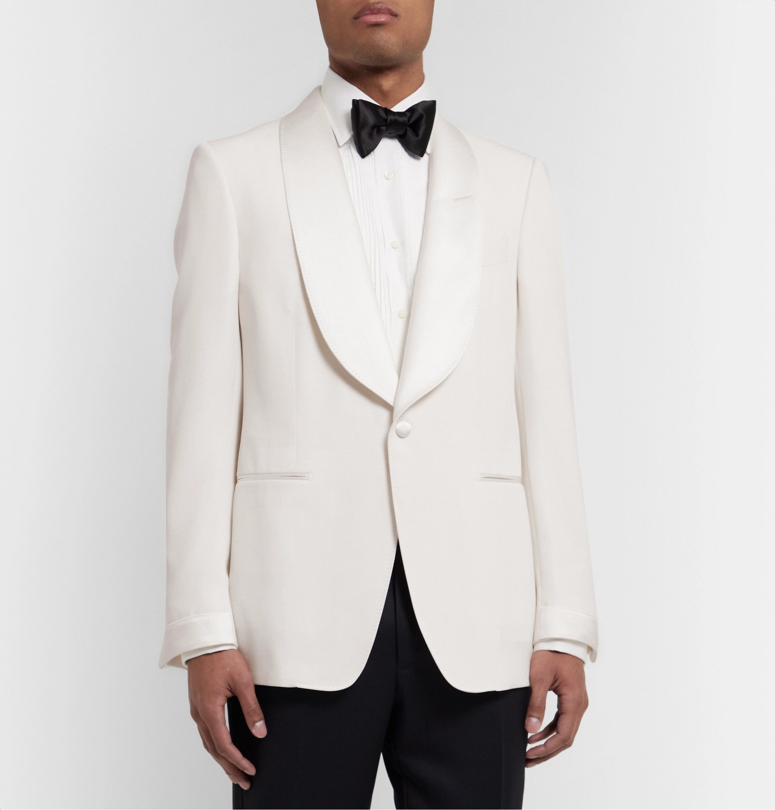 TOM FORD - Cream Shelton Slim-Fit Satin-Trimmed Wool and Mohair-Blend Tuxedo  Jacket - Neutrals TOM FORD