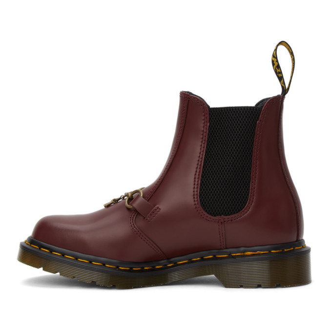 Needles Burgundy Dr. Martens Edition 2976 Snaffle Chelsea Boots Needles