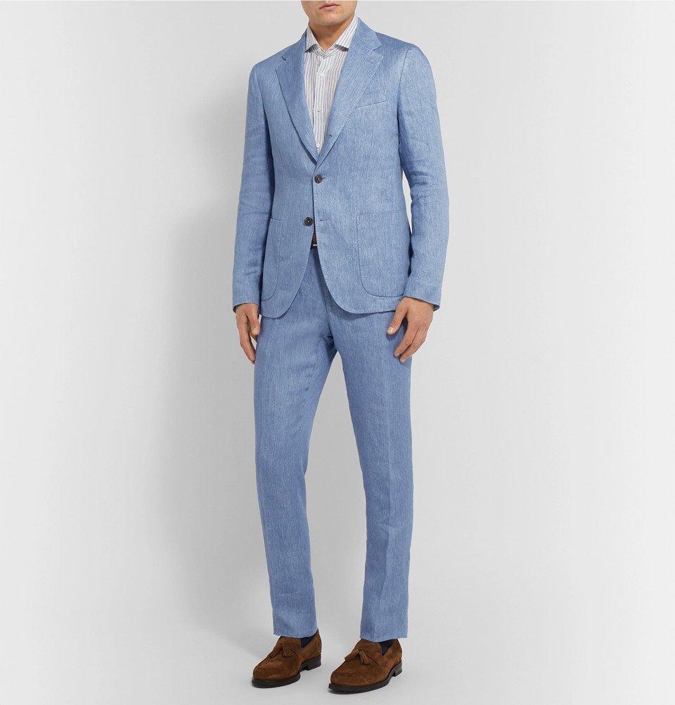 Tod's - Light Blue Linen Suit Jacket - Blue Tod's