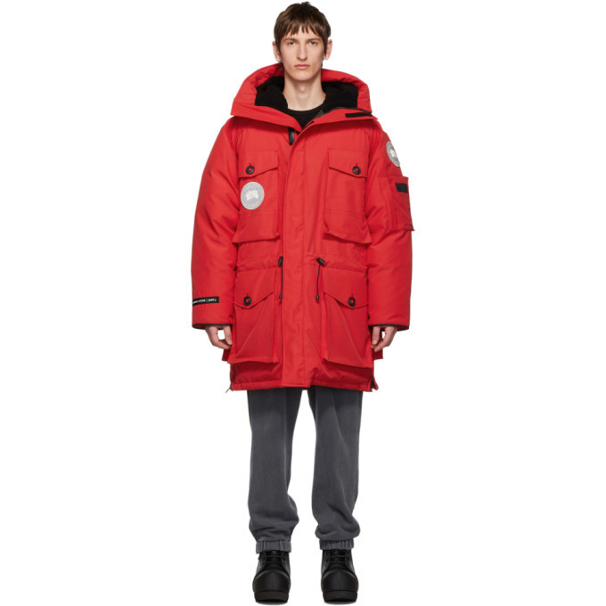 Juun.J Red Canada Goose Edition Down Expedition Parka Juun.J