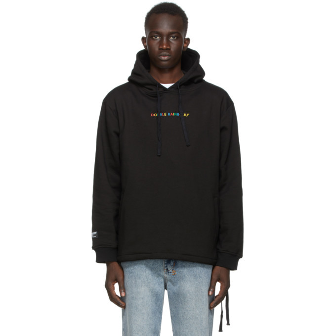 Double Rainbouu Black Logo Coach Surf Hoodie Double Rainbouu