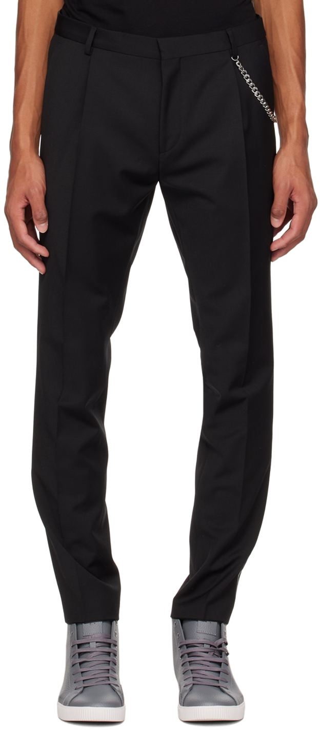 Hugo Black Slim-Fit Trousers Hugo Boss