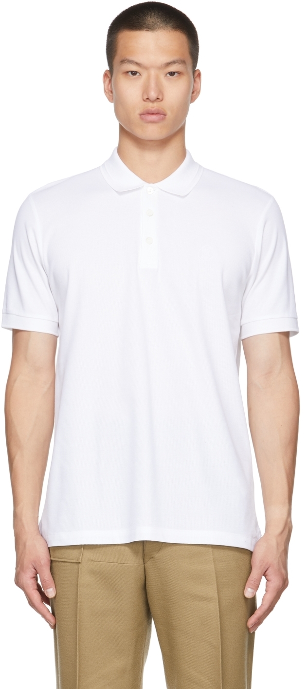 Burberry White Monogram Motif Polo Burberry