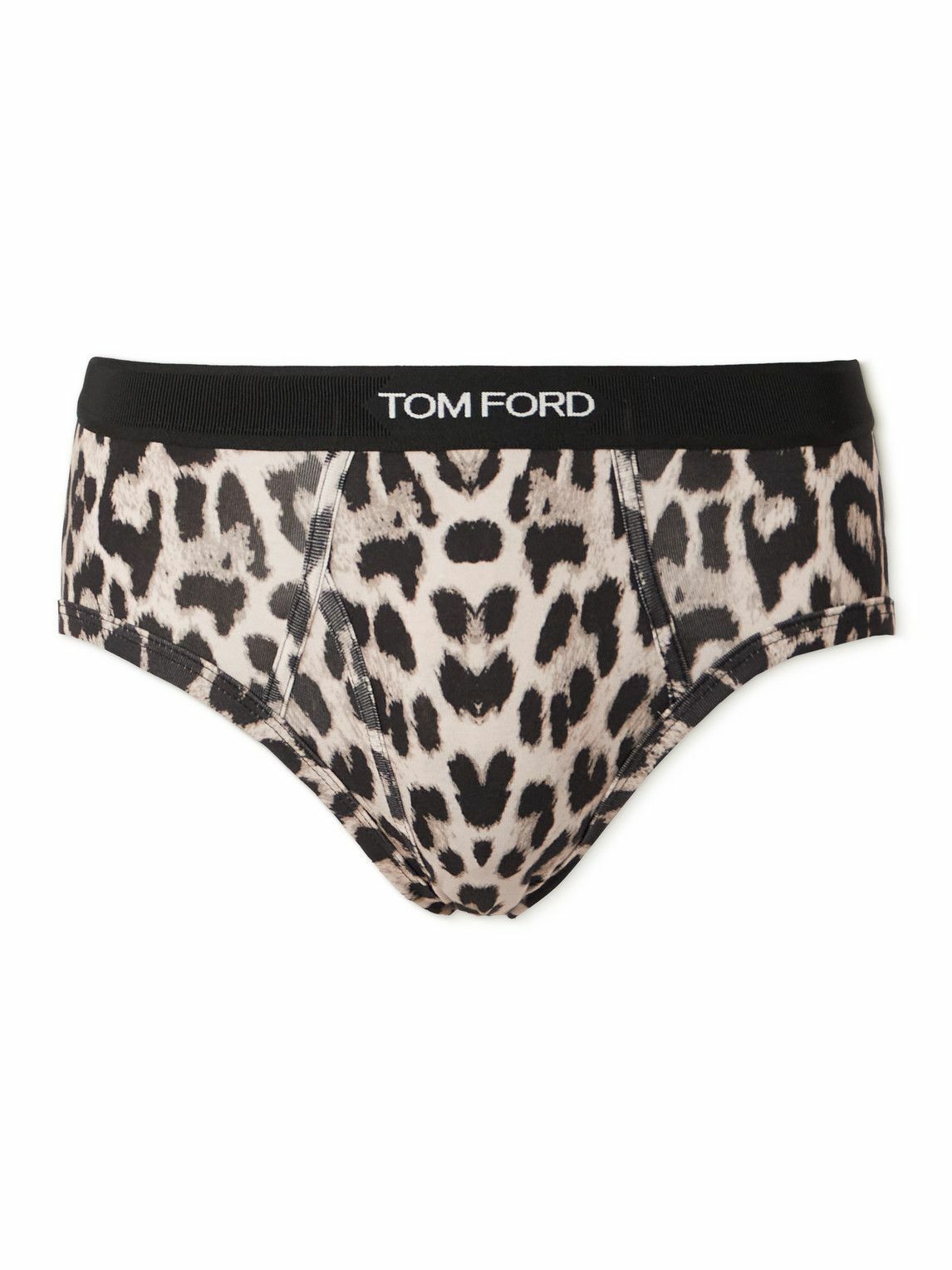 TOM FORD - Leopard-Print Stretch-Cotton Jersey Briefs - Animal print ...