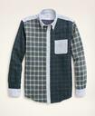 Brooks Brothers Men's Regent Regular-Fit Irish Linen Faded Tartan Fun Shirt