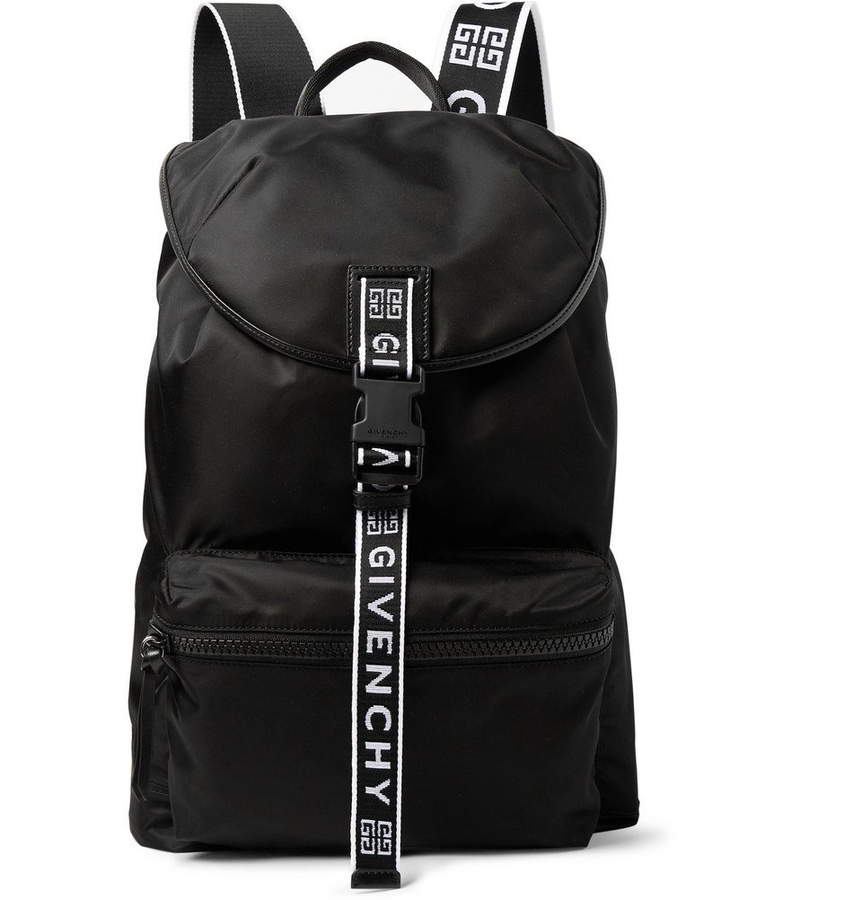 Leather-Trimmed Nylon Backpack - Men 