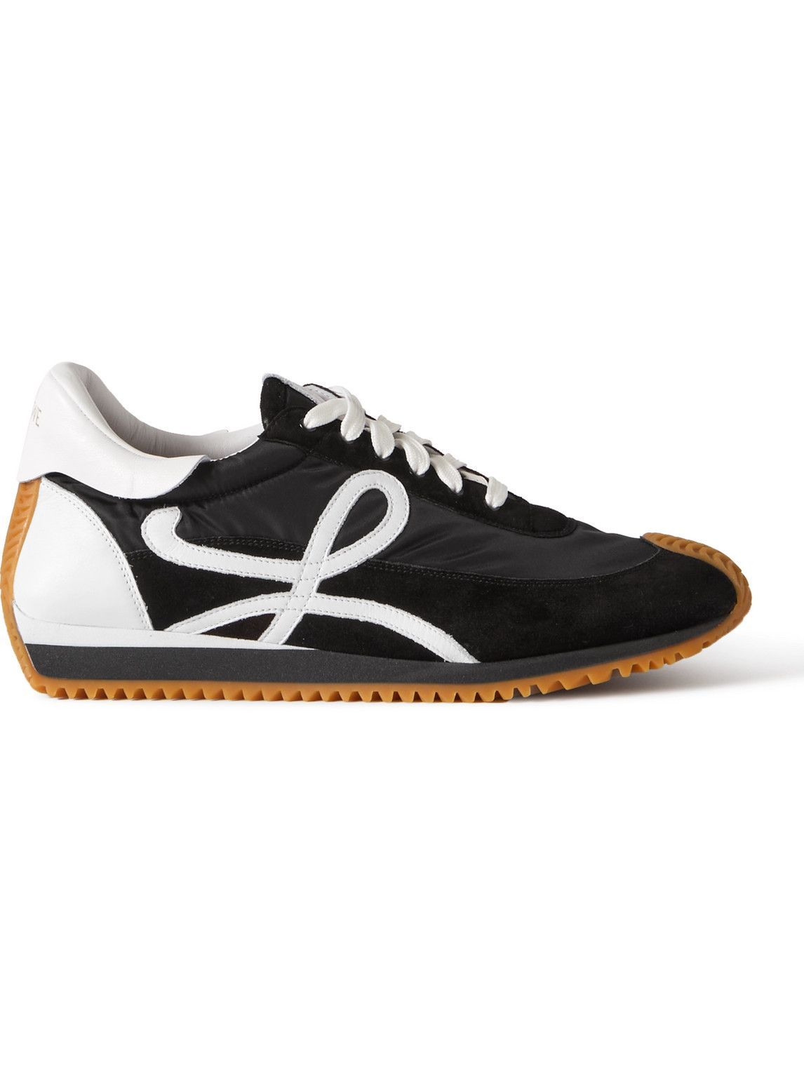 Loewe - Flow Runner Leather-Trimmed Suede and Nylon Sneakers - Black Loewe