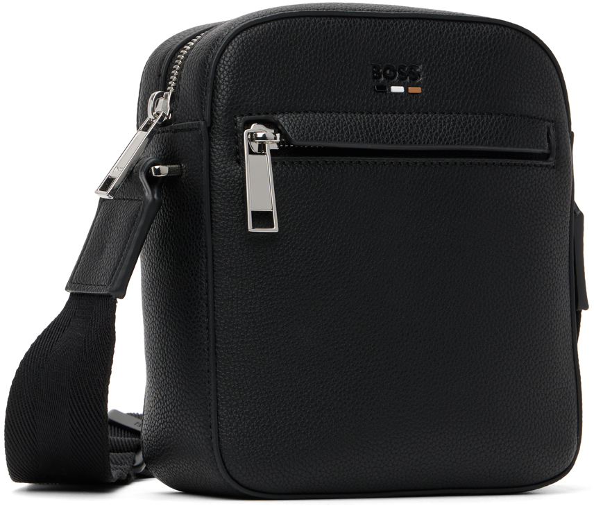 BOSS Black FauxLeather Messenger Bag BOSS