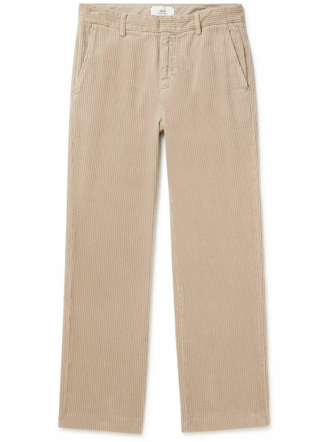 Mr P. StraightLeg GarmentDyed CottonCorduroy Trousers Brown Mr P.