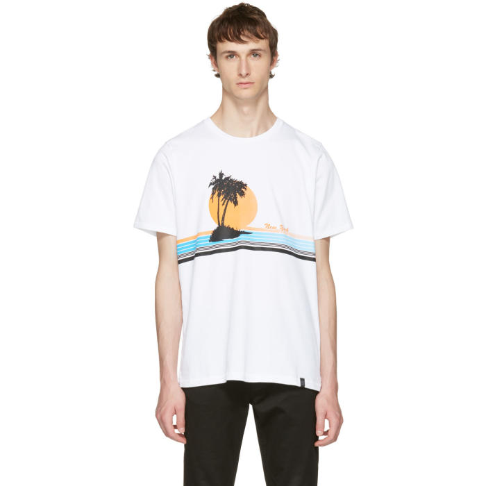 Rag and Bone White New York Vacation T-Shirt Rag and Bone