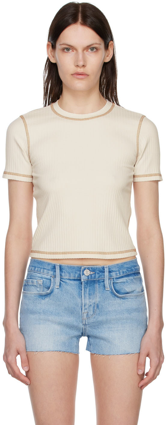 Frame Off-White Cotton T-Shirt Frame Denim