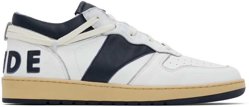 Photo: Rhude White & Navy Rhecess Low Sneakers