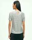 Brooks Brothers Women's Knit Sequin Top | Silver