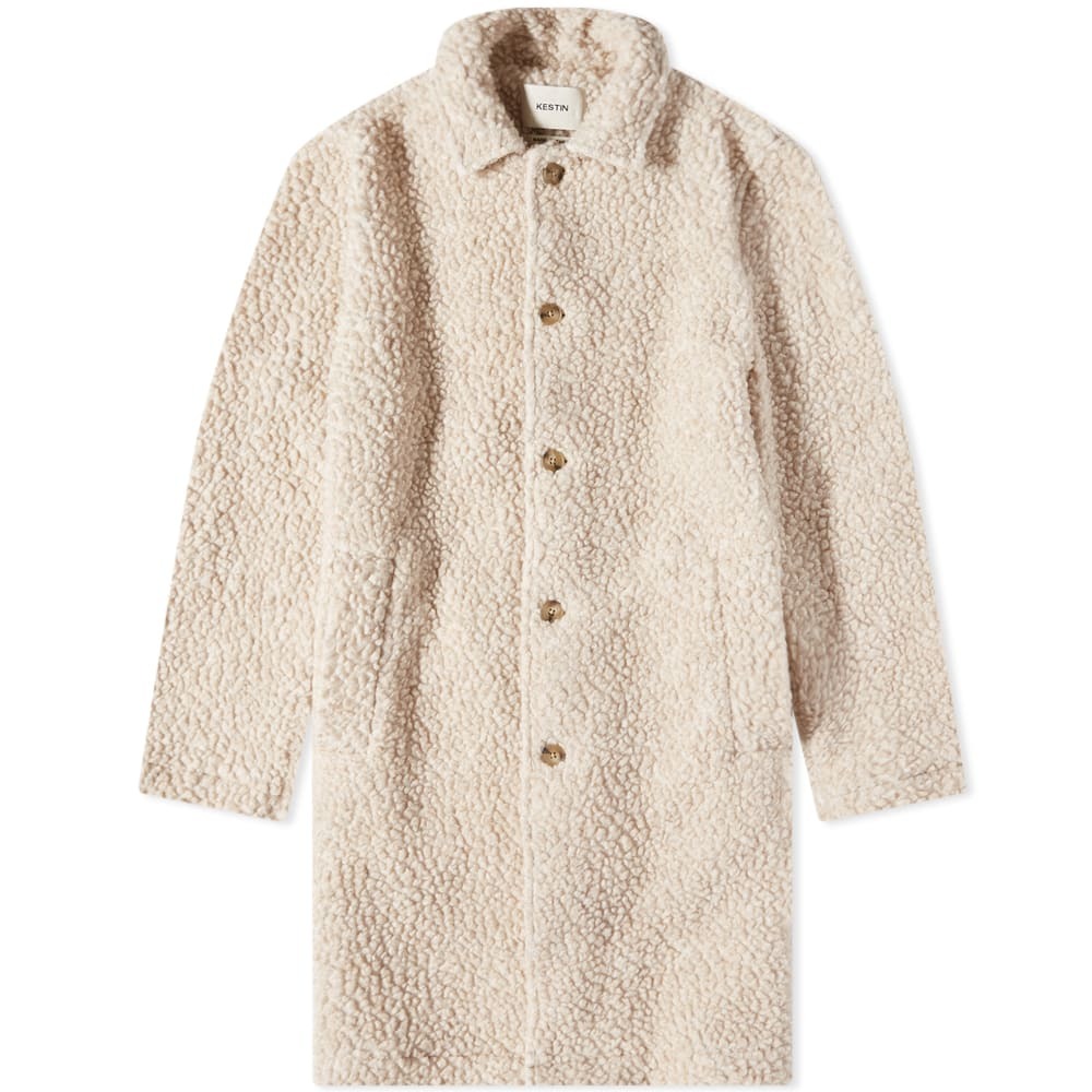 Kestin Men's Edinburgh Overcoat in Oatmeal Wool Fleece Kestin Hare