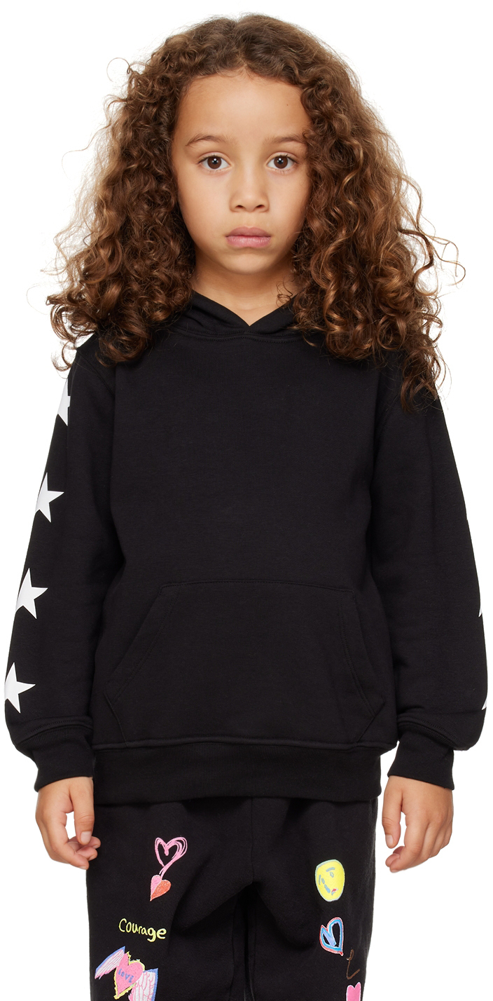 Golden Goose Kids Black Multi Star Hoodie Golden Goose Deluxe Brand