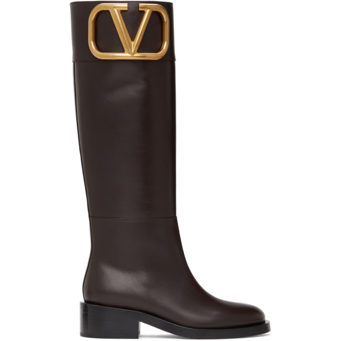 brown valentino boots