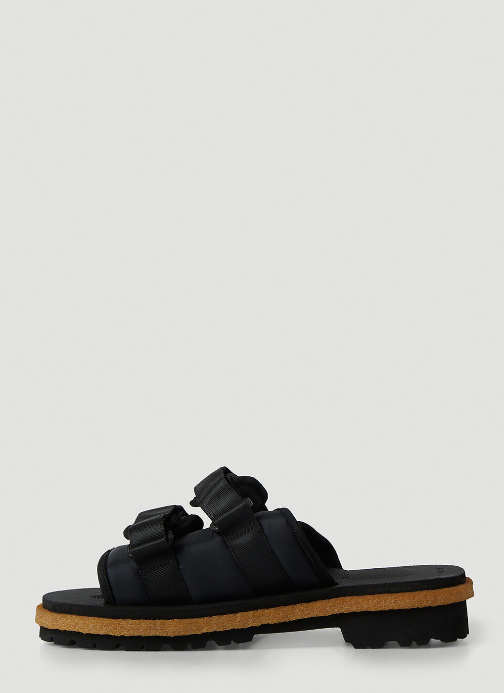 x Suicoke Moto Mountain Sandals in Black Moncler