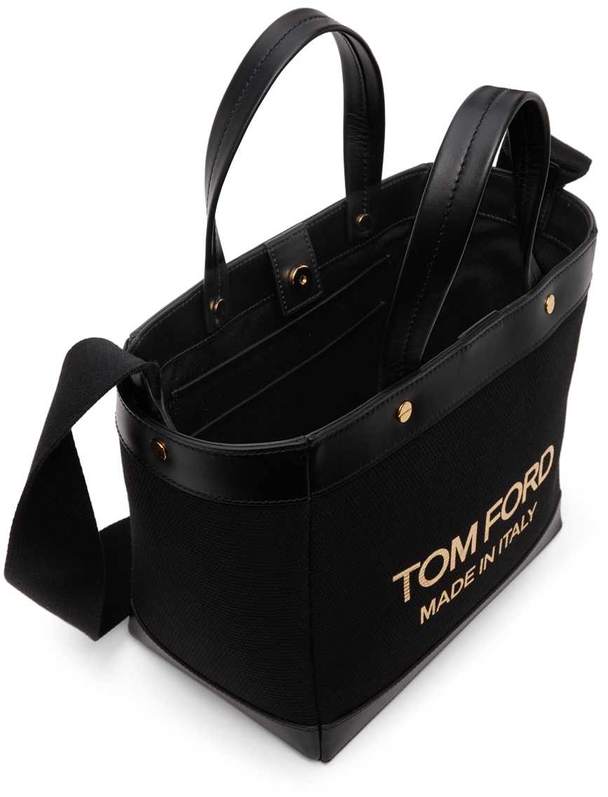 TOM FORD Black Mini T Screw Shopping Tote TOM FORD