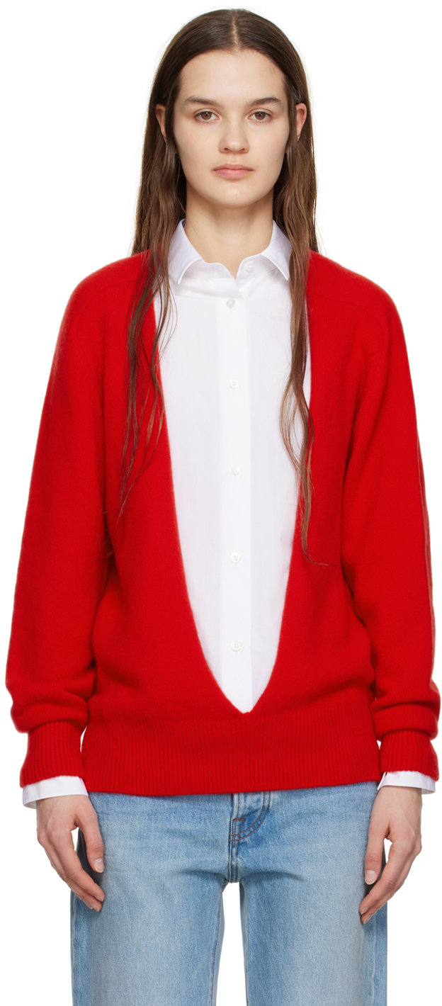 Photo: The Row Red Chevro Sweater