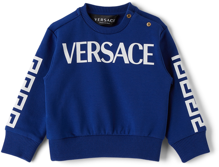 Versace Baby Blue Logo Sweatshirt Versace
