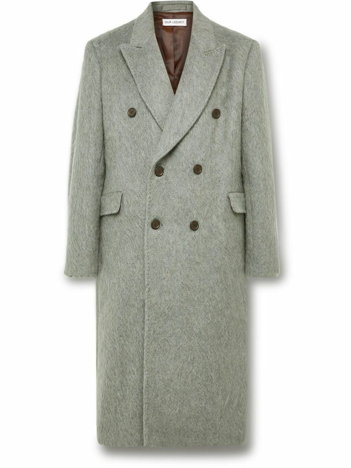 Photo: Our Legacy - Whale Double-Breasted Brushed Wool-Blend Coat - Gray