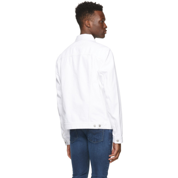 Diesel White Denim NHILL-C1 Jacket Diesel