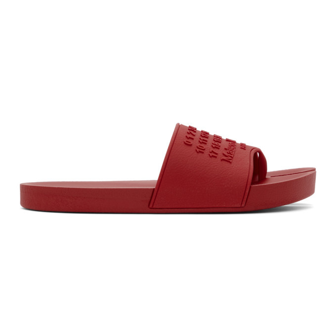 Maison Margiela Red Tabi Slides Maison Margiela