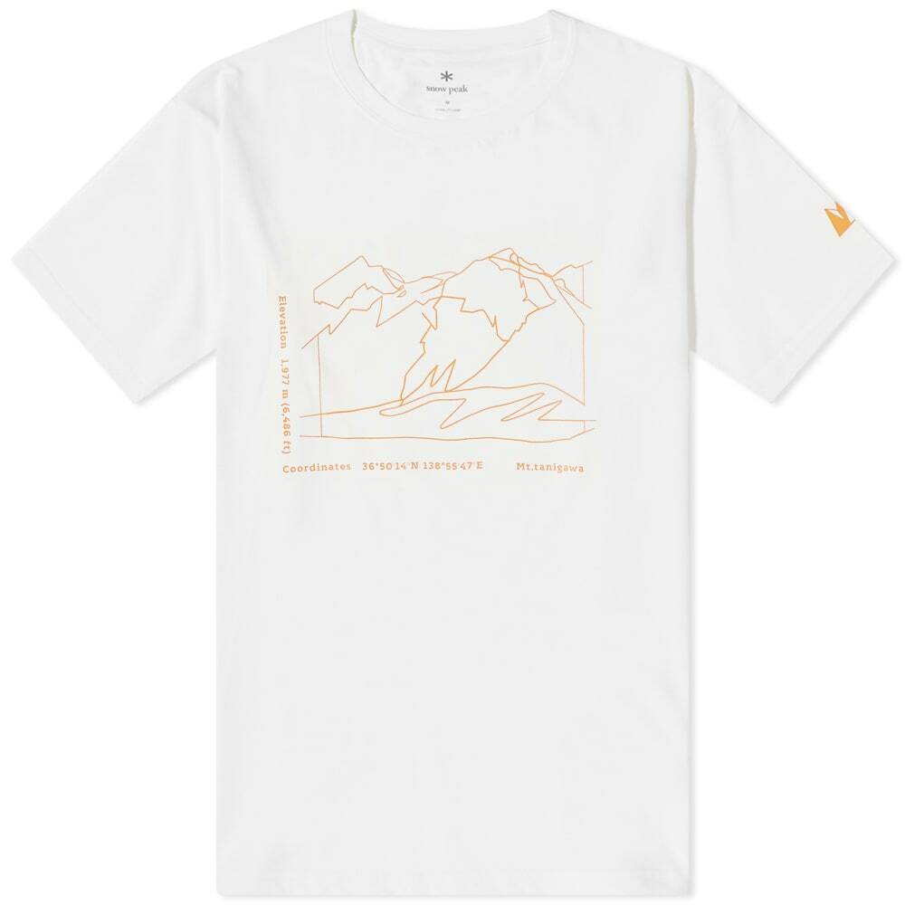 Snow Peak x Mountain Of Moods T-Shirt in White Snow Peak