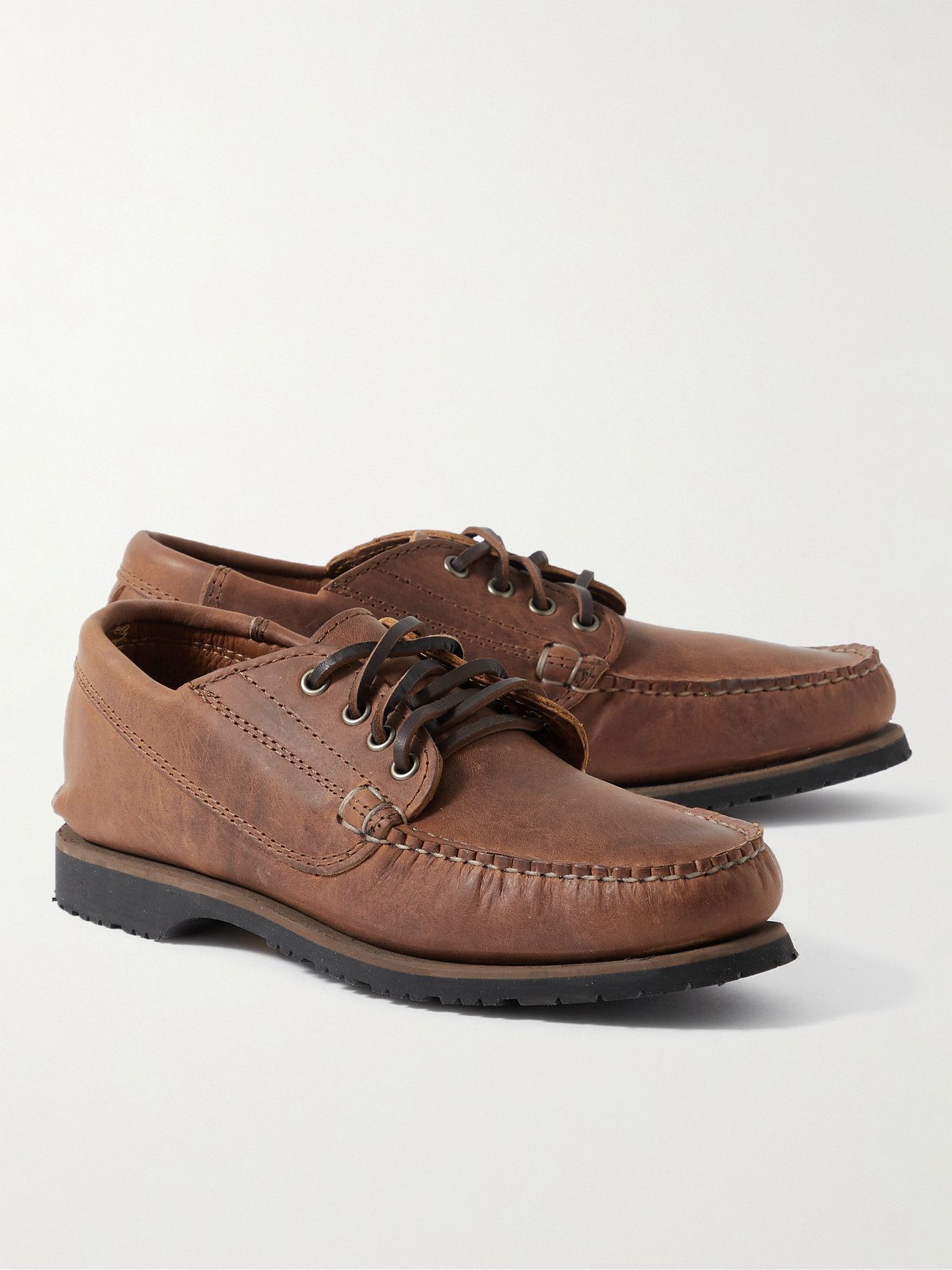 Quoddy Maliseet 550 Leather Boat Shoes Brown Quoddy