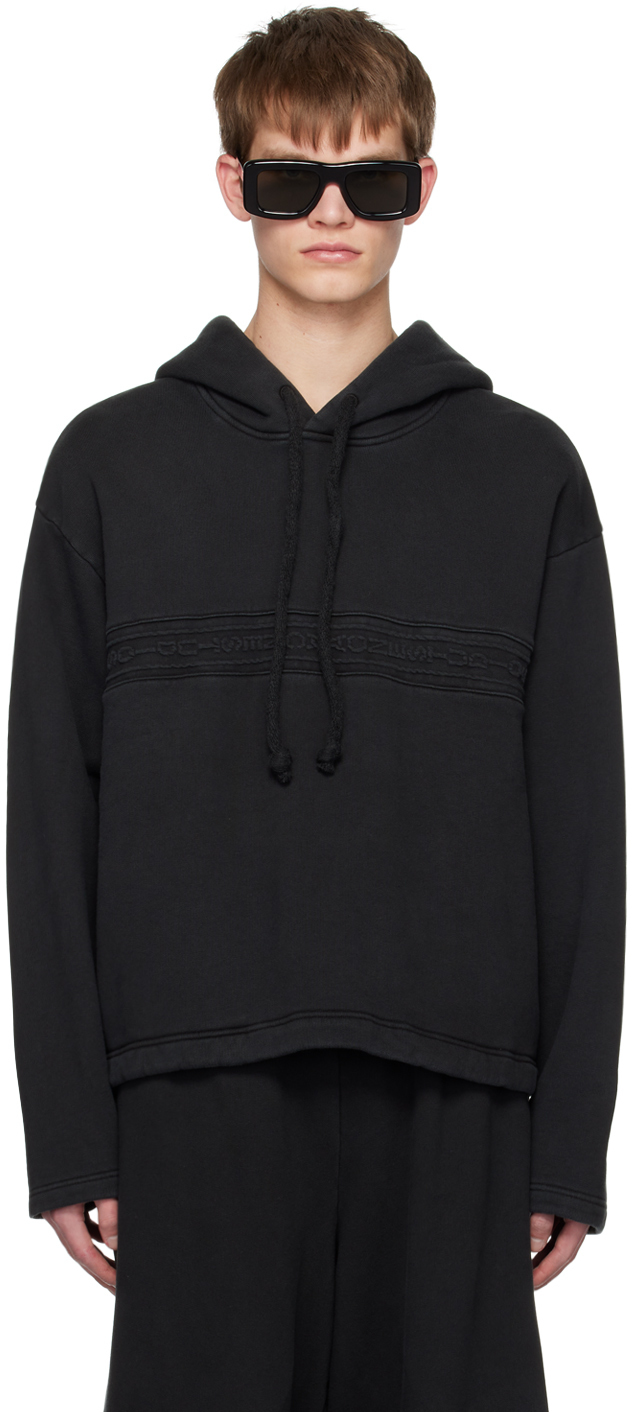 Acne Studios Black Tape Hoodie Acne Studios
